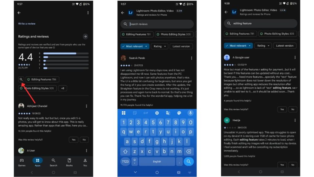Google Play Store Gets Review Search