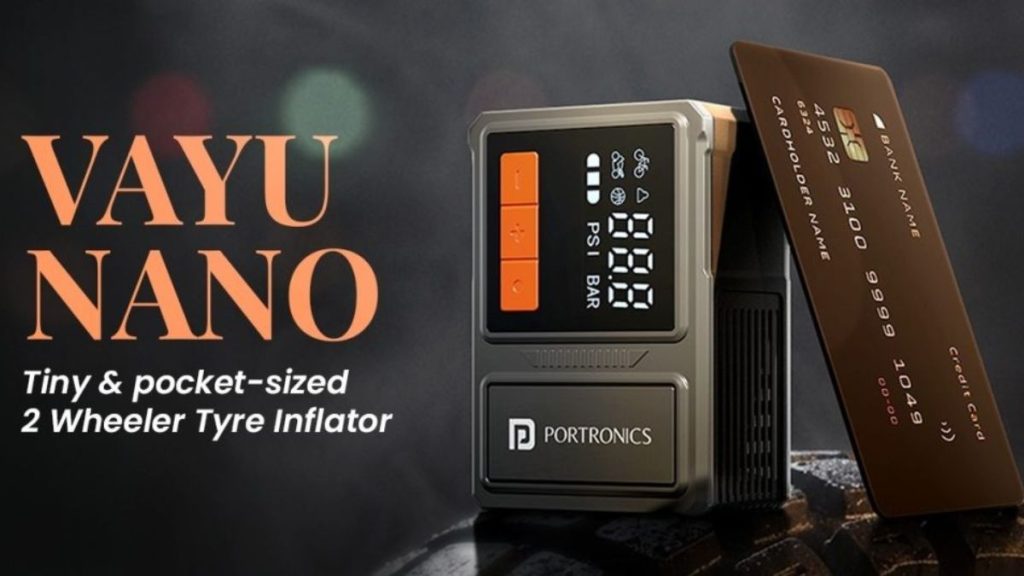 Portronics Vayu Nano Cordless Mini Tyre Inflator