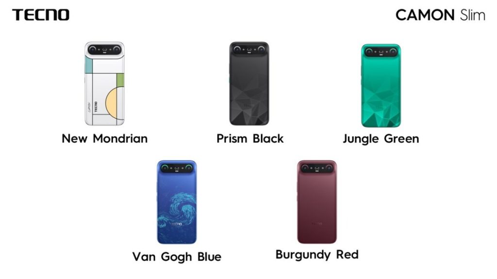 Tecno Camon Slim Colors