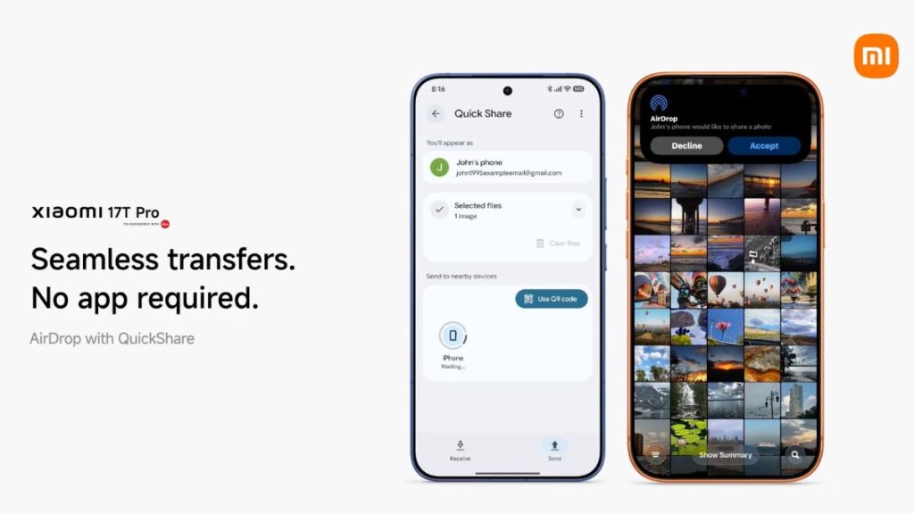 Xiaomi Brings AirDrop Support to Quick Share