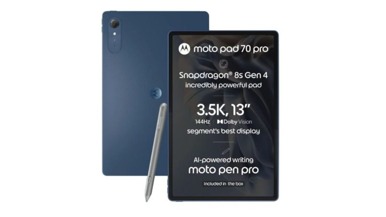 moto pad 70 Pro with 13-inch 144Hz Display, Snapdragon 8s Gen 4 Launched in India