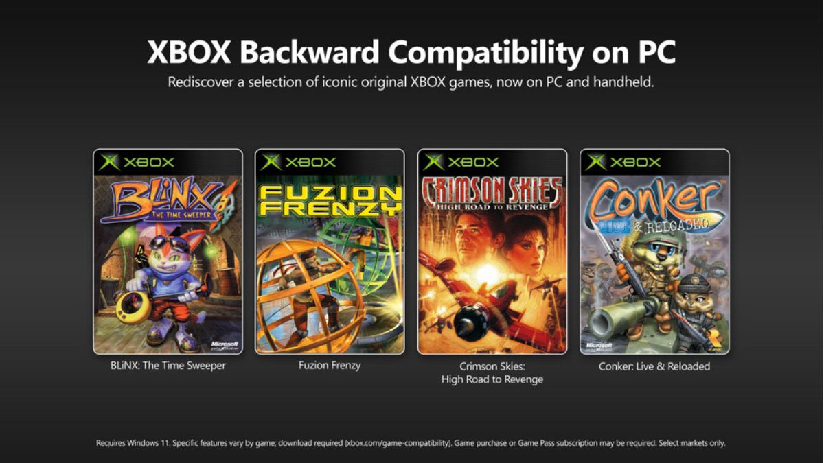 Xbox Launches Backward Compatibility on PC, Starting with Four Classic Games