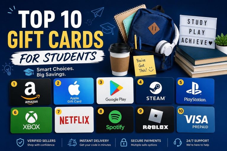 Top 10 Gift Cards for Students