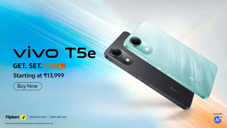 vivo T5e With 6.74-inch 90Hz Display, 5,500mAh Battery Launched in India for Rs. 13,999