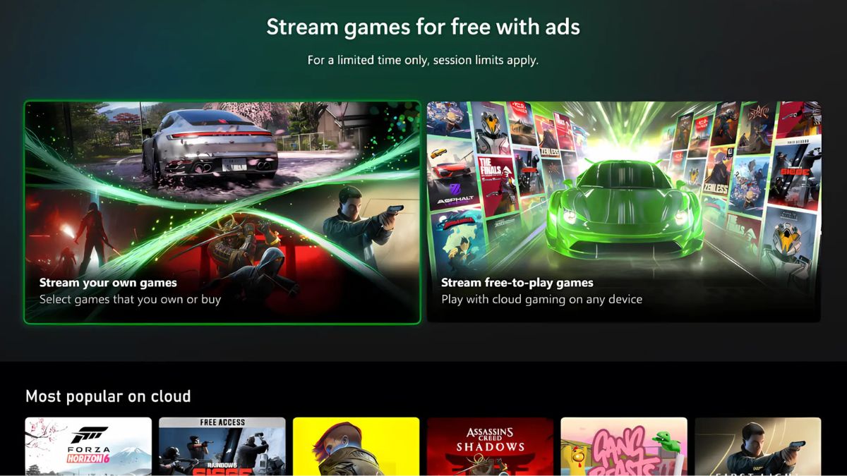 Xbox Starts Testing Free Ad-Supported Cloud Gaming for Owned Games