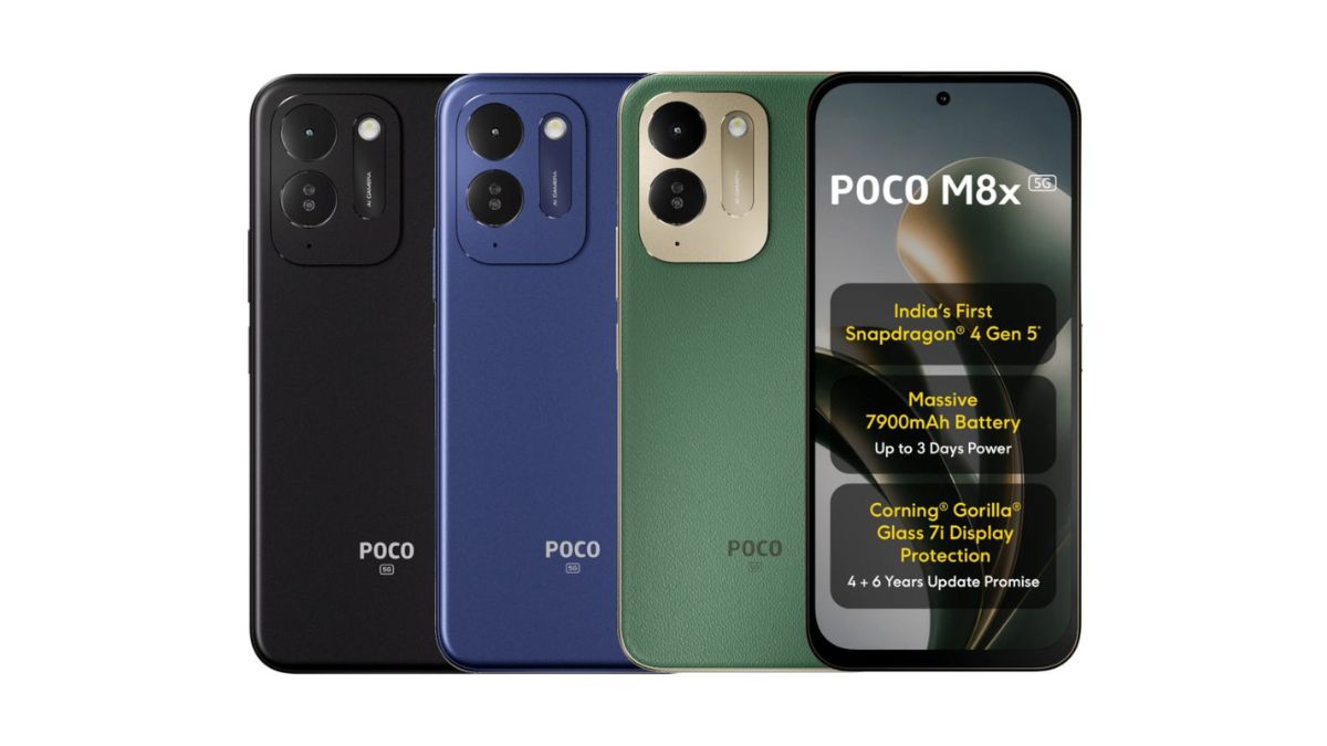 POCO M8x 5G With 7,900mAh Battery, 120Hz Display and Snapdragon 4 Gen 5 Launched in India