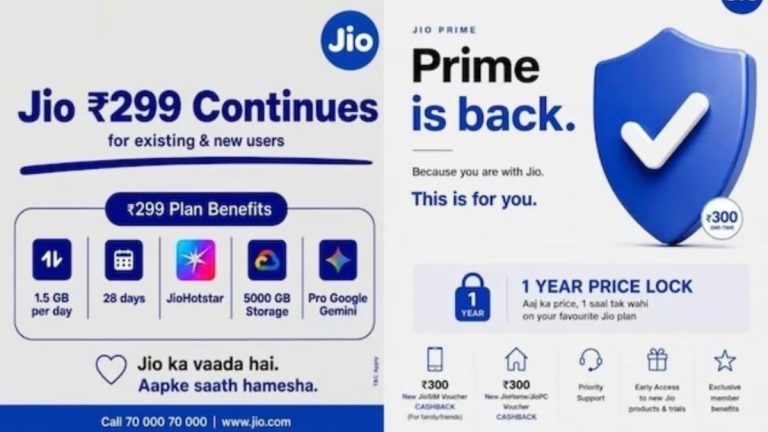 Jio Prime Returns for ₹300 With Protection Against Future Tariff Hikes