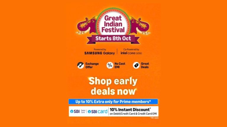 Amazon Great Indian Festival 2026 Early Deals Go Live Ahead of October 8 Sale
