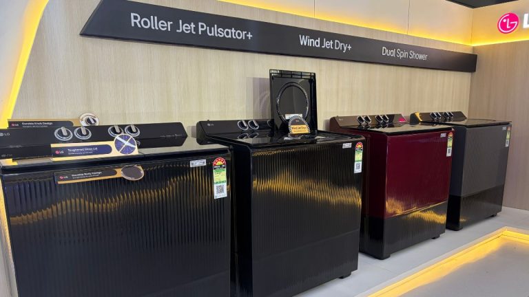 LG AX Semi-Automatic Washing Machines Launched in India With Dual Spin Shower and Wind Jet Dry+