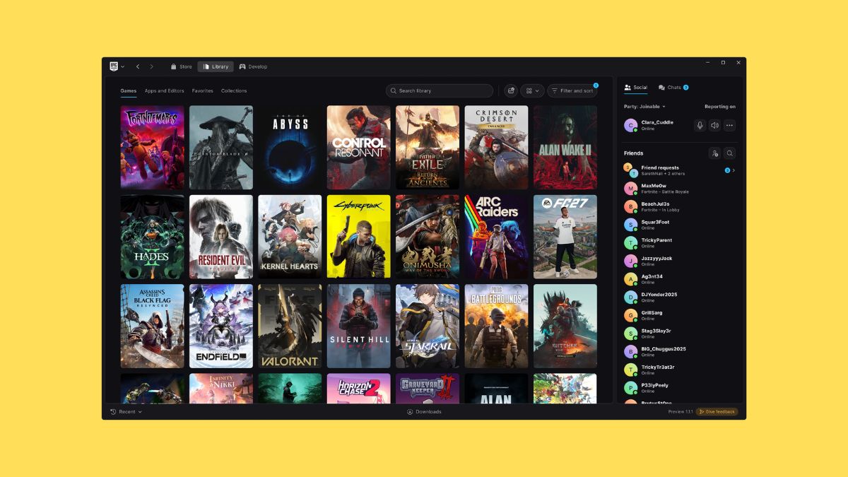 Epic Games Launcher Gets Major Upgrade, Claims to Be Faster Than Steam
