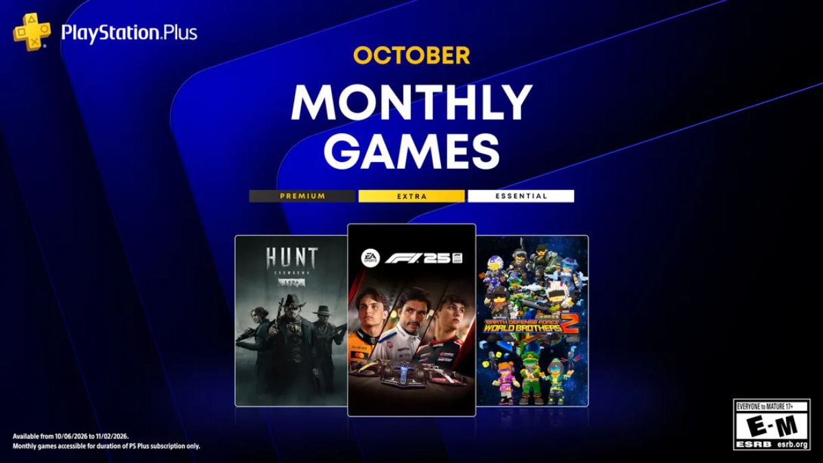 PlayStation Plus October 2026 Games Include F1 25 and Hunt: Showdown 1896