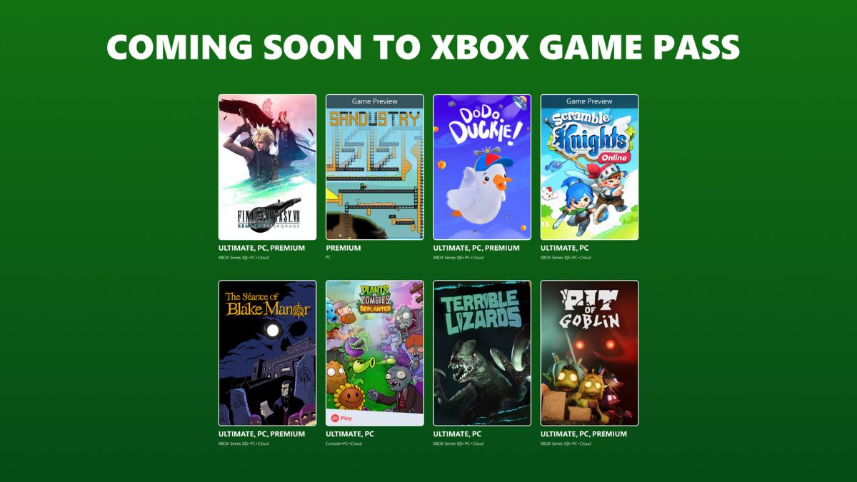Xbox Game Pass Adds Final Fantasy VII Remake Intergrade, Mouthwashing, and More