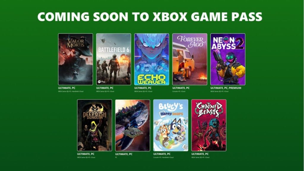 Xbox Game Pass October 2026