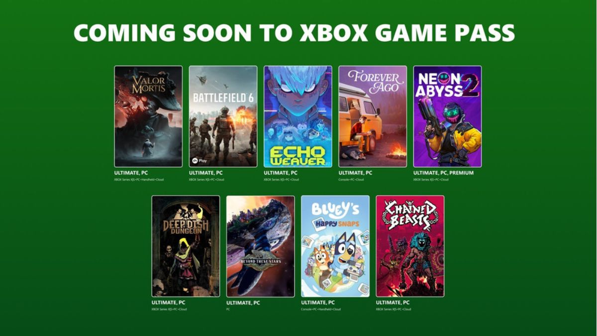Xbox Game Pass October 2026: Battlefield 6, Valor Mortis and More Coming